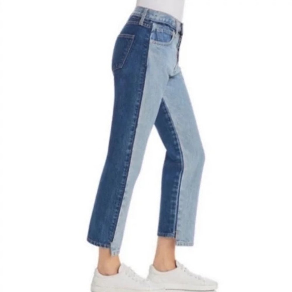 Current/Elliot Somera Straight Cavan Two Tone Jeans